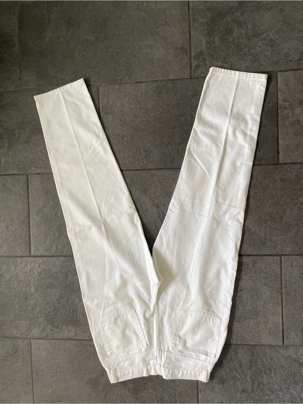 90’s Minimalist Crisp White High Rise Mom Jeans size 6 100% Cotton Vintage - Picture 7 of 11